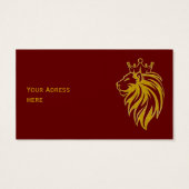Loon met kroon - gouden stijl 2 visitekaartje (Achterkant)