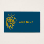 Loon met kroon - gouden stijl 2 visitekaartje (Voorkant)