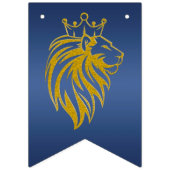 Loon met kroon - gouden stijl 2 vlaggetjes (Eerste vlag)
