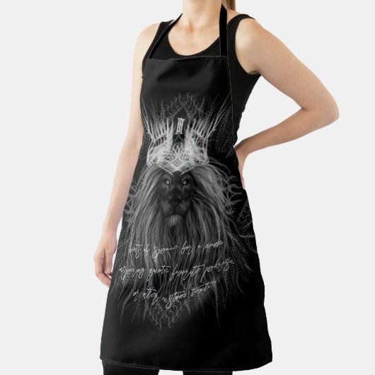 Loon met kweekmonogramcitaat schort (Insitu)