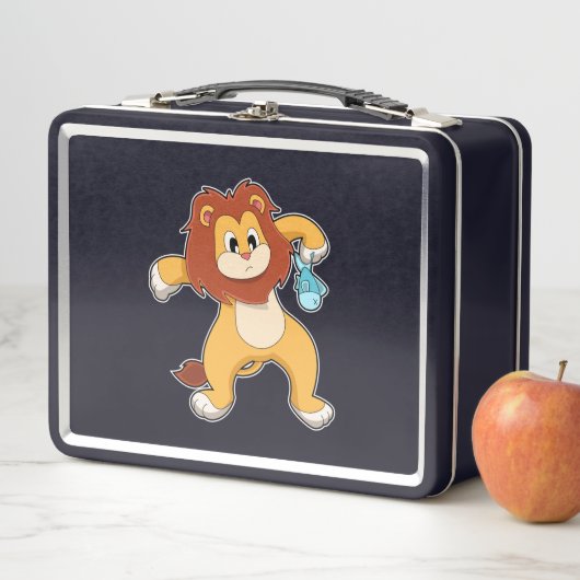 Loon met vis (In situ)