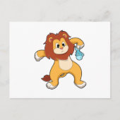 Loon met vis briefkaart (Voorkant)