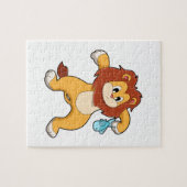 Loon met vis legpuzzel (Horizontaal)