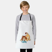 Loon met vis schort (Gedragen)