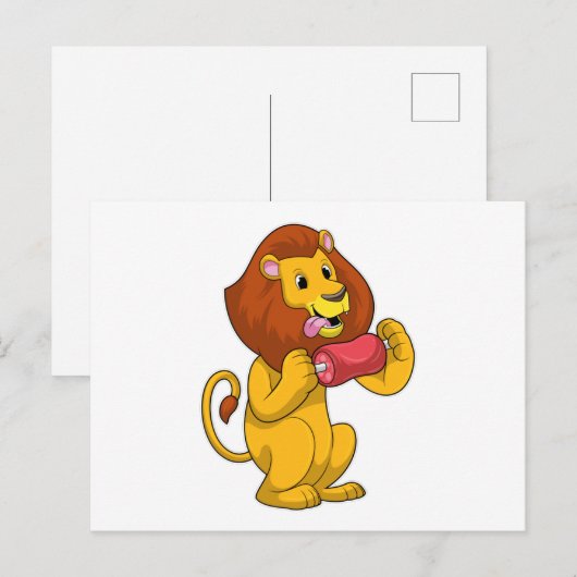 Loon met vlees briefkaart (Voorkant / Achterkant)