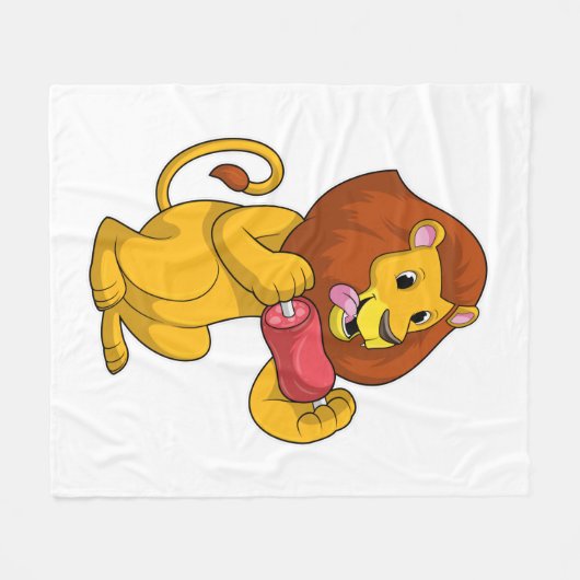 Loon met vlees fleece deken (Voorkant (Horizontaal))