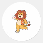 Loon met vlees ronde sticker (Voorkant)