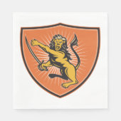 Loon met zwaard servet (Voorkant)