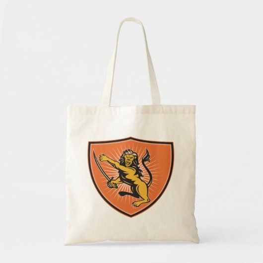 Loon met zwaard tote bag (Voorkant)