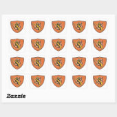Loon met zwaard vierkante sticker (Vel)