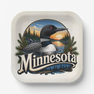 Loon Minnesota Staatsvogel Papieren Bordje