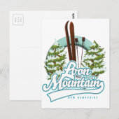 Loon Mountain New Hampshire ski logo Briefkaart (Voorkant / Achterkant)