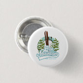Loon Mountain New Hampshire ski logo Ronde Button 3,2 Cm (Voorkant /achterkant)