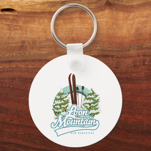 Loon Mountain New Hampshire ski logo Sleutelhanger (Achterkant)