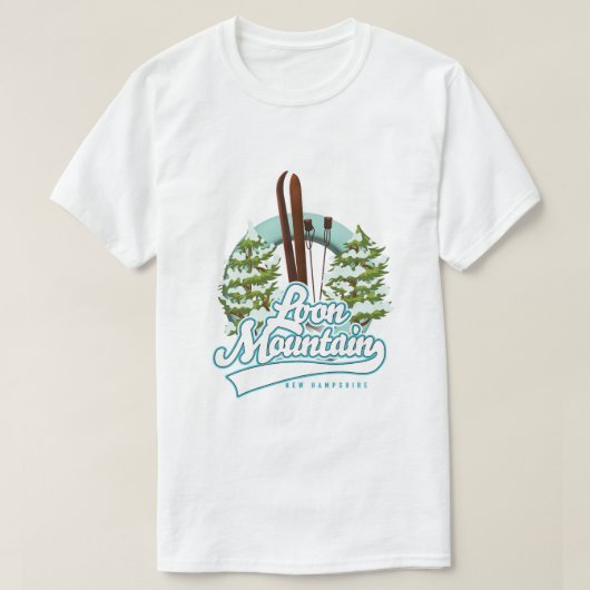 Loon Mountain New Hampshire ski logo T-shirt (Design voorkant)
