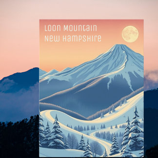 Loon Mountain New Hampshire ski vakantie Briefkaar Briefkaart