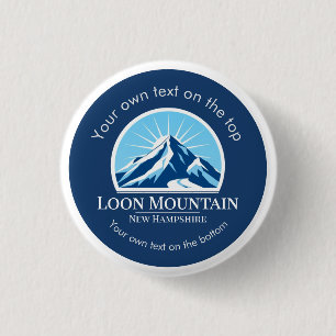 Loon Mountain New Hampshire skivakantie Ronde Button 3,2 Cm