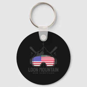 Loon Mountain New Hampshire Usa Ski Retro Skien Sleutelhanger