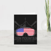 Loon Mountain New Hampshire Usa Ski Retro Skiing  Kaart (Voorkant)