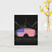 Loon Mountain New Hampshire Usa Ski Retro Skiing Kaart (Gele Bloem)