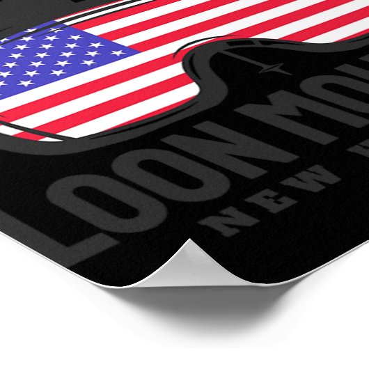 Loon Mountain New Hampshire Usa Ski Retro Skiing  Poster (Hoek)