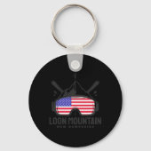 Loon Mountain New Hampshire Usa Ski Retro Skiing Sleutelhanger (Voorkant)