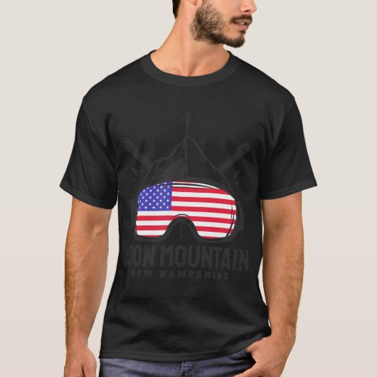 Loon Mountain New Hampshire Usa Ski Retro Skiing  T-shirt (Voorkant)
