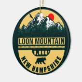 Loon Mountain NH — Retro  skilvenirs Keramisch Ornament (Links)