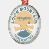 Loon Mountain NH — Retro  skilvenirs Metalen Ornament (Links)