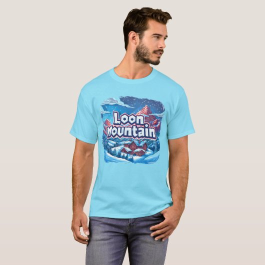 Loon Mountain: Uw Winter Wonderland Kleding & AC T-shirt (Voorkant volledig)