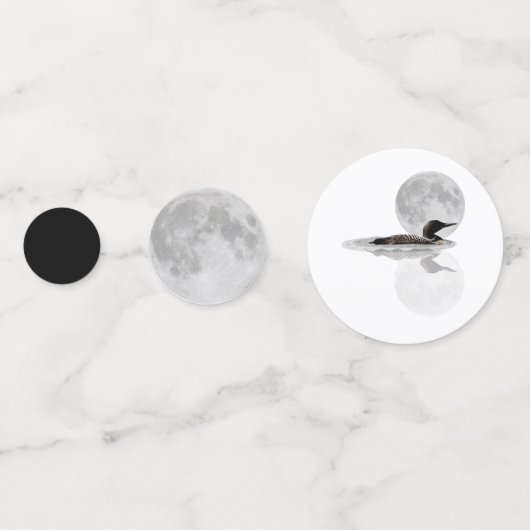 Loon onder Volle Maan Tafel Confetti (Voorkanten)