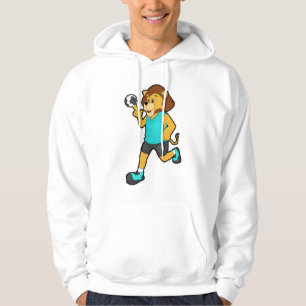 Loon op handballspeler met handbal hoodie
