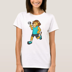 Loon op handballspeler met handbal t-shirt