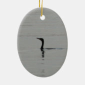 Loon op het meer keramisch ornament (Achterkant)