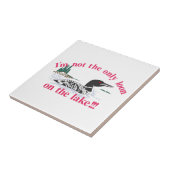 Loon op het meer tegeltje (Zijkant)