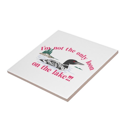 Loon op het meer tegeltje (Zijkant)