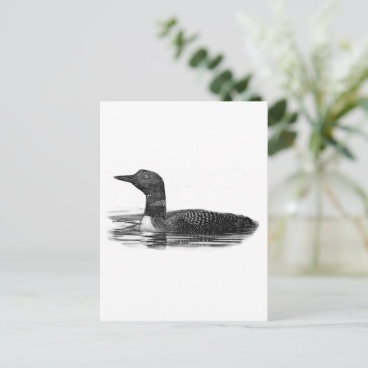Loon op Lake Briefkaart (Staand voorkant)