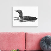 Loon op Lake Canvas Afdruk (Insitu (Woonkamer))