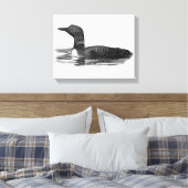 Loon op Lake Canvas Afdruk (Insitu (Slaapkamer))