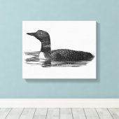Loon op Lake Canvas Afdruk (Insitu (Houten vloer))