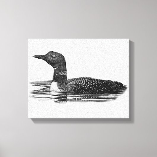 Loon op Lake Canvas Afdruk (Voorkant)