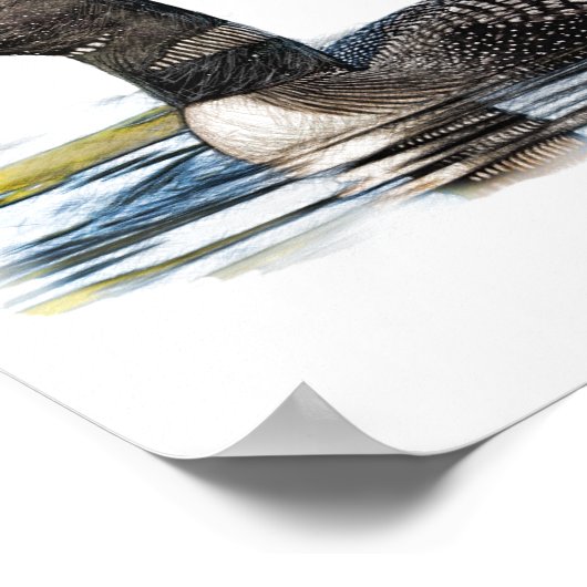 Loon op water poster (Hoek)