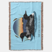 Loon paar zonsondergang blauw deken (Voorkant Verticaal)