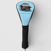 Loon paar zonsondergang blauw golfheadcover (Voorkant)