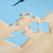 Loon paar zonsondergang blauw legpuzzel (Zijkant)