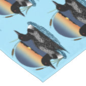 Loon paar zonsondergang blauw tafelkleed (Gekanteld)