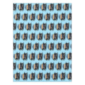 Loon paar zonsondergang blauw tafelkleed (Voorkant)