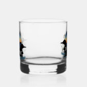 Loon paar zonsondergang blauw whisky glas (Links)