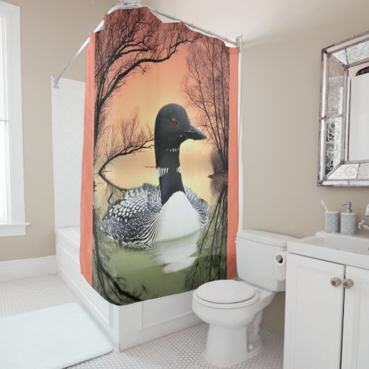 Loon Reflections Douchegordijn (In situ)