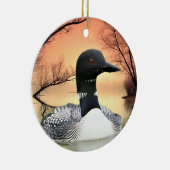 Loon Reflections Keramisch Ornament (Rechts)